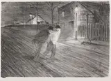 La Rue Caulaincourt. 1896 by Théophile Steinlen, Lithographie, sold Sep 2025