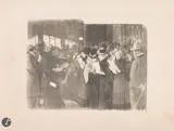 Les Chanteurs des rues. (Couverture pour P. Delmet, Chansons de Montmartre, Paris, Enoch et Cie).1899 by Théophile Steinlen, Lithographie, sold Sep 2025