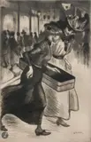 Les Deux trottins. Mars 1902 by Théophile Steinlen, Pointe sèche et aquatinte, sold Sep 2025