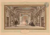 Le Départ pour le guerre, scène d'opéra by Hubert-François Gravelot, Aquarelle sur traits de crayon noir, sold Jul 2025