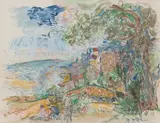 Le Village by Michel Kikoine, Aquarelle et gouache sur traits de crayon gras, sold Jul 2025
