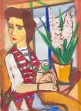 Jeune femme aux jacinthes by Charles Walch, Gouache, sold Jul 2025