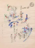Écritures by André Masson, 1957, Encre et aquarelle, sold Jul 2025