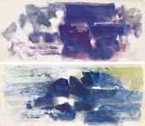 Composition by Paul Kallos, 1975, Gouache sur japon - Diptyque, sold Jun 2025