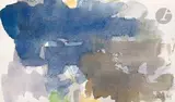 Composition by Paul Kallos, 1975, Aquarelle et encre, sold Jun 2025
