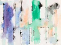Strates by Paul Kallos, 1984, Encre et aquarelle, sold Jun 2025