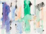 Strates by Paul Kallos, 1984, Encre et aquarelle, sold Jun 2025