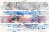 Strates by Paul Kallos, 1984, Encre et aquarelle, sold Jun 2025