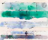 Strates by Paul Kallos, 1985, Encre et aquarelle, sold Jun 2025