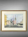 Venise by Jane Lévy, Aquarelle, sold Apr 2024