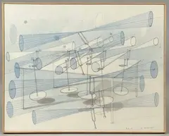 Souffle, 13.4.08 by Bernard Moninot, Crayon et aquarelle sur papier, sold Apr 2024