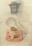 Studii by Carlo Guarienti, 1979, Aquarelle sur papier marouflé sur toile, sold Apr 2024