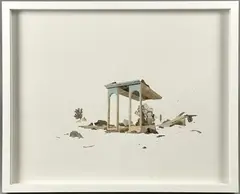 Sunset Steady version by Claire Trotignon, 2020, Aquarelle et collage, sold Apr 2024