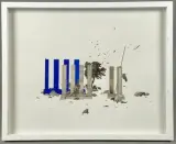Second hasard by Claire Trotignon, 2018, Collage de gravures anciennes et gouache, sold Apr 2024