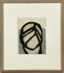 Icône noire by Pierre Dmitrienko, 1972, Aquarelle sur papier, sold Apr 2024
