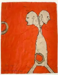 Sans titre, Dez. 1993 by Max Neumann, Gouache sur papier, sold Apr 2024