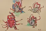 Araignées cuites by Jean Hélion, 1976, Gouache sur papier, sold Apr 2024