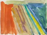 Standomi 87 by Günther Förg, 2000, Aquarelle sur papier, sold Apr 2024