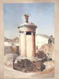 La tour des vents à Athènes by Ludovic Douillard, Aquarelle sur traits de crayon noir, sold Mar 2024