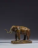 Éléphant by Alfred Barye, Bronze à patine brune nuancé, sold Mar 2024