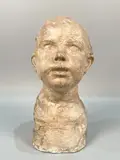 Étude de tête d'enfant by Gabrielle Maurion-Vidal, Plâtre, sold Jan 2024