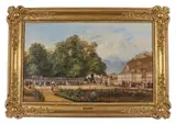 Vue du fort de la Bastille depuis le jardin de ville à Grenoble by Théodore Ravanat, Toile d'origine, sold Dec 2023