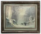 Ramasseurs de fagots by Louis-Henri Foreau, Aquarelle gouachée, sold Dec 2022