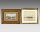 Revue militaire, place de la Concorde by Francis Garat, Aquarelle signée en bas à gauche, sold Oct 2022