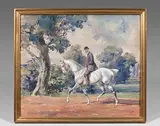 Cavalier by Karl Reille, Gouache, sold Jun 2022