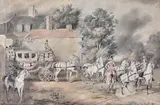 Voiture de gala du duc d'Orléans by Eugène Lami, Aquarelle et plume, sold Jun 2022