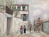 Montmartre, rue du Mont-Cenis by Maurice Utrillo, 1934, Gouache, sold Jun 2022