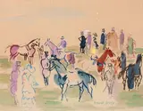 Sur la pelouse by Raoul Dufy, Aquarelle gouachée, sold Jun 2022