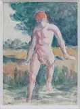Baigneur by Maximilien Luce, Aquarelle, sold Jun 2022