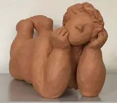 Nu féminin allongé by Louise Gardelle, Terre cuite, sold Feb 2023