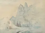 Paysage des dolomites by Jose Mingret, 1932, Aquarelle, sold Nov 2022