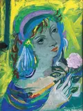 Le printemps by Roger Bezombes, Gouache sur carton signée en bas à droite, sold Oct 2022