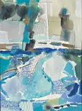 Composition by Jean Chevolleau, Aquarelle signée en bas à gauche, sold Oct 2022