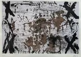 Les quatres croix" by Antoni Tàpies, 1969, Aquatinte en couleur signée et numérotée :, sold May 2022