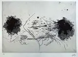 Composition symétrique" by Antoni Tàpies, 1969, Eau-forte et aquatinte signée et numérotée :, sold May 2022