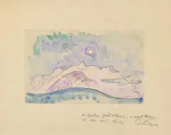 Le Mont Blanc depuis Sallanches", circa 1914 by Paul Signac, Aquarelle et crayon noir ; cachet de la signature en bas à droite, sold May 2022