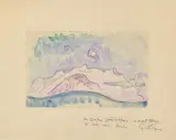 Le Mont Blanc depuis Sallanches", circa 1914 by Paul Signac, Aquarelle et crayon noir ; cachet de la signature en bas à droite, sold May 2022
