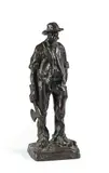 Paysan à la hache by Ernest Wittmann, Bronze à patine brune, sold May 2022