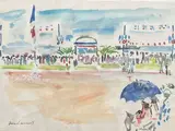 Jour de fête by Jean Launois, Aquarelle sur papier signée en bas à gauche, sold May 2022