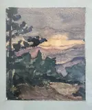 Paysage boisé by Jean Francis Auburtin, Aquarelle, sold May 2022