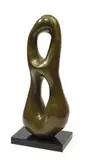 Etreinte by Xavier Alvarez, Bronze à cire perdue à patine brun-vert, sold May 2022
