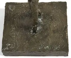 Elégante améthyste by Elisabeth Brainos, Bronze et améthyste signée sur la base, sold May 2022