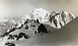 Cordée au dessus du glacier du Géant » - Le Mont-Blanc en arrière plan, c.1965 by Pierre Tairraz, Tirage photographique, sold Apr 2022