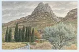 Le rocher de Saint-Julien à Buis Les Baronnies by Henri Rivière, Aquarelle, sold Apr 2022