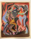 Composition by André Masson, Lithographie en couleur signée et numérotée, sold Apr 2022