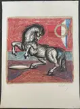 Cheval cabré by Franz Priking, Lithographie en couleur, épreuve d'artsite, sold Apr 2022